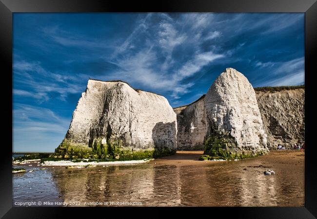 Chalk formations at Botany Bay Framed Print by Mike Hardy