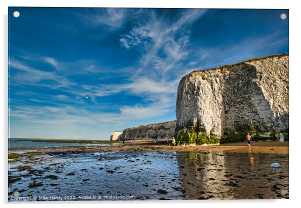 Chalk Cliffs at Botany Bay Broadstairs Acrylic by Mike Hardy