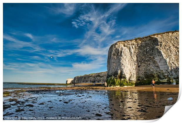 Chalk Cliffs at Botany Bay Broadstairs Print by Mike Hardy