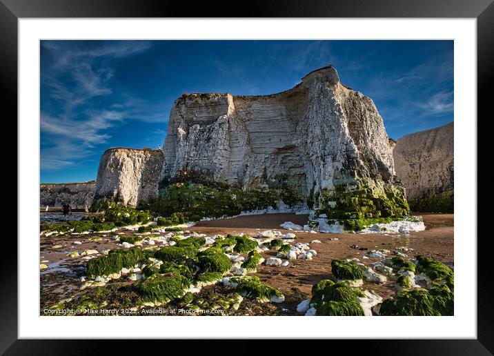 Chalk cliff formation at Botany Bay Framed Mounted Print by Mike Hardy