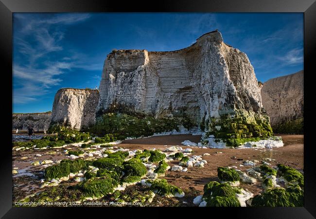 Chalk cliff formation at Botany Bay Framed Print by Mike Hardy