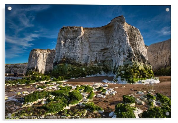 Chalk cliff formation at Botany Bay Acrylic by Mike Hardy