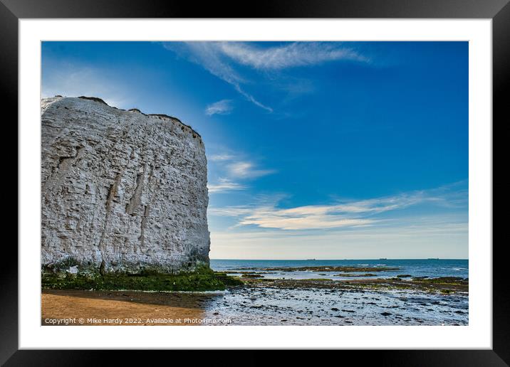 Chalk cliff formation on Botany Bay beach Framed Mounted Print by Mike Hardy