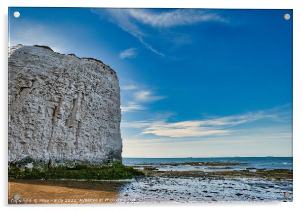 Chalk cliff formation on Botany Bay beach Acrylic by Mike Hardy