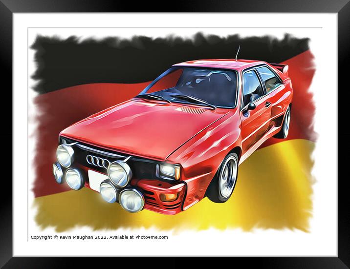 1983 Audi Quattro (Digital Art) Framed Mounted Print by Kevin Maughan