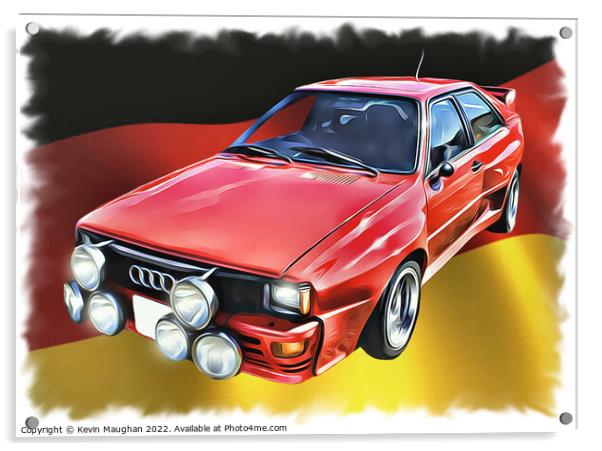 1983 Audi Quattro (Digital Art) Acrylic by Kevin Maughan