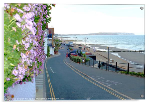 Shanklin seafront on the Isle of Wight. Acrylic by john hill