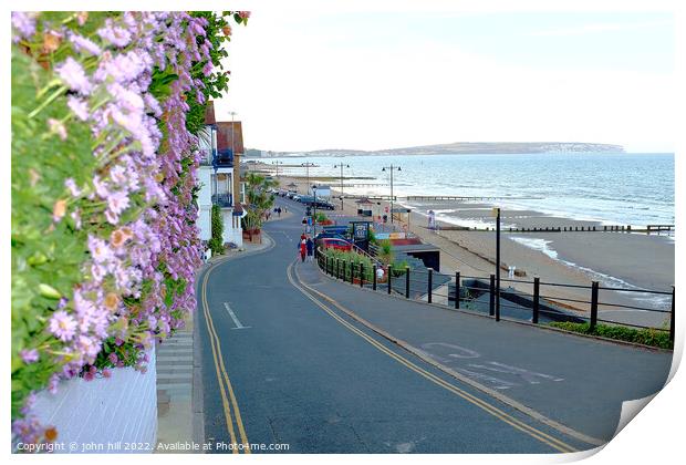 Shanklin seafront on the Isle of Wight. Print by john hill