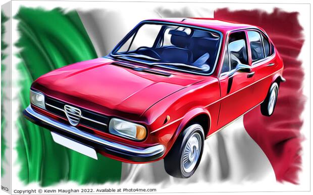 1978 Alfa Romeo Alfasud (Digital Art) Canvas Print by Kevin Maughan