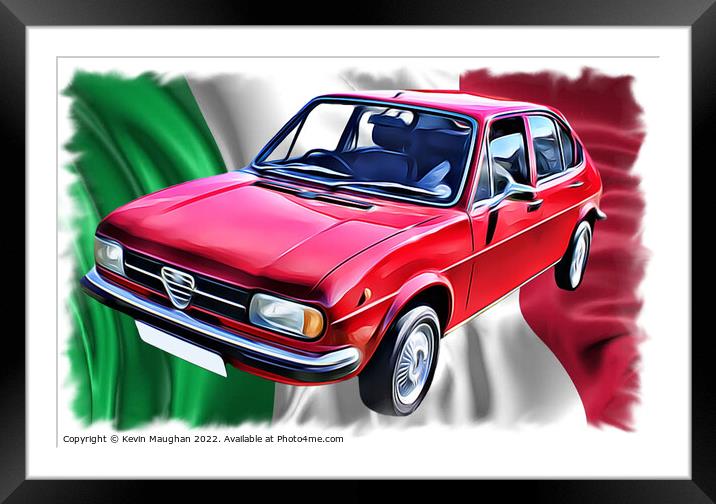 1978 Alfa Romeo Alfasud (Digital Art) Framed Mounted Print by Kevin Maughan