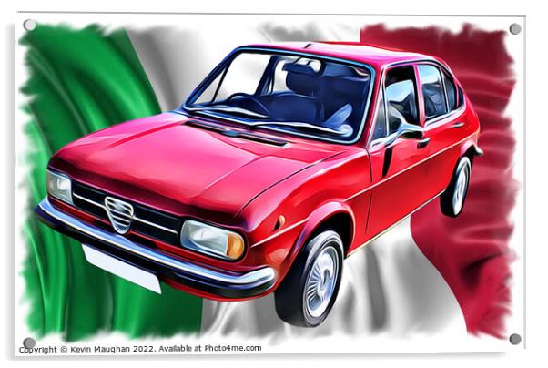 1978 Alfa Romeo Alfasud (Digital Art) Acrylic by Kevin Maughan