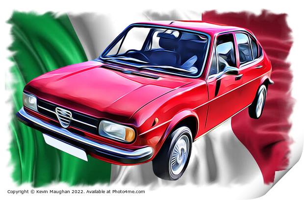 1978 Alfa Romeo Alfasud (Digital Art) Print by Kevin Maughan