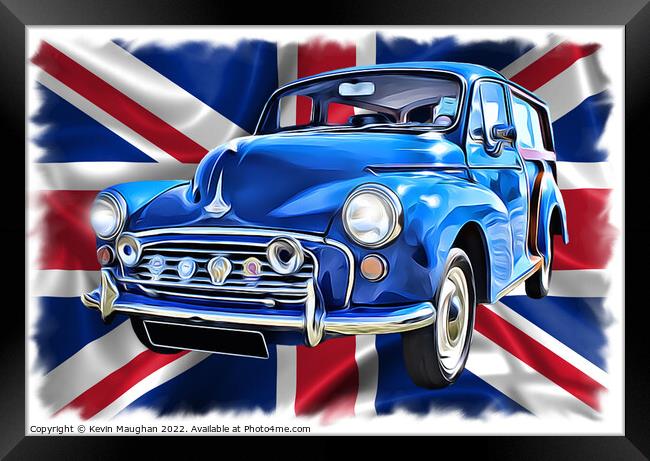 1971 Morris Traveller (Digital Art) Framed Print by Kevin Maughan