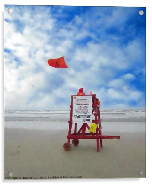 DAY AT THE BEACH life guard Acrylic by dale rys (LP)