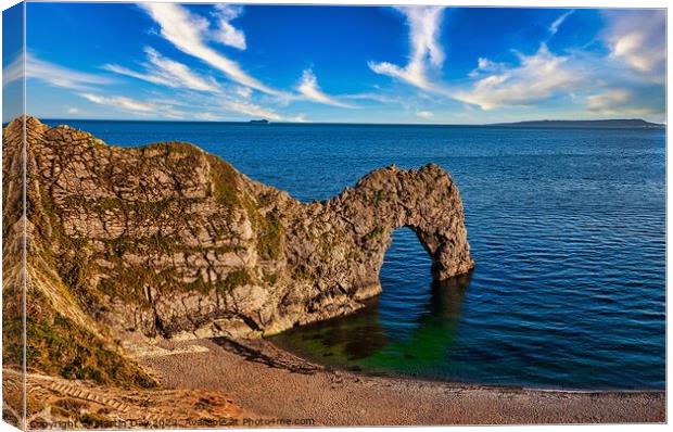 Durdle Door and The Isle of Portland Canvas Print by Martin Day