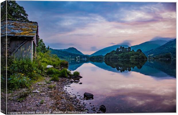 Morning Colours at Grasmere Canvas Print by Richard Perks