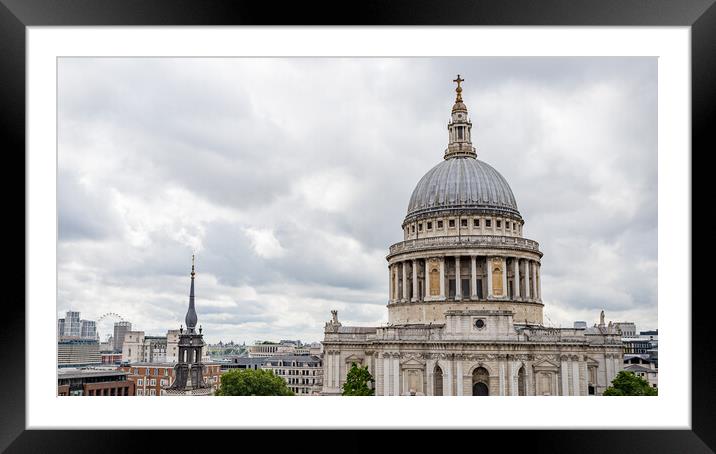 St Pauls Cathedral dome Framed Mounted Print by Jason Wells