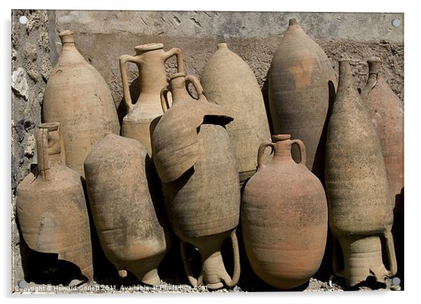 Pompeii urns Acrylic by Howard Corlett