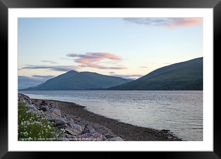 Loch Linnhe at sunset Framed Mounted Print by Hazel Wright