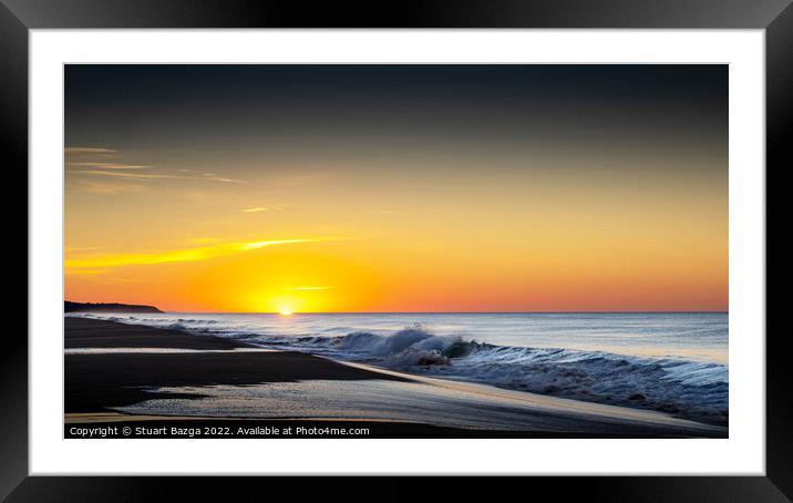 Sunrise 90 Mile Beach Lakes Entrance Framed Mounted Print by Stuart Bazga