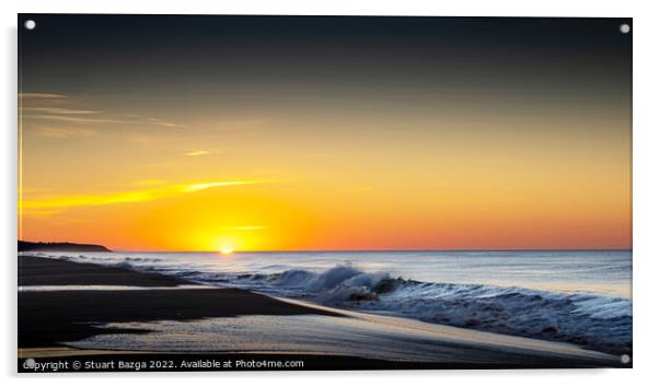 Sunrise 90 Mile Beach Lakes Entrance Acrylic by Stuart Bazga