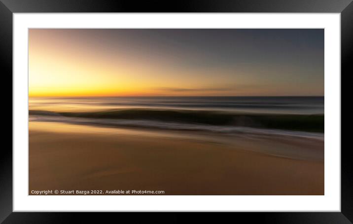 Abstract Sea Scape at Sunrise Lakes Entrance Framed Mounted Print by Stuart Bazga