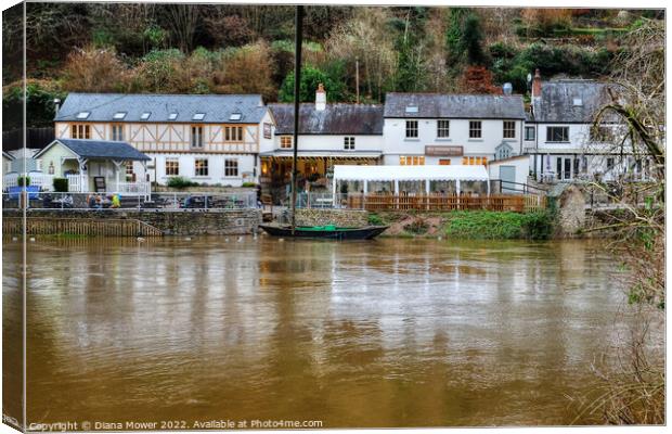 Symonds Yat and Saracens Head Canvas Print by Diana Mower