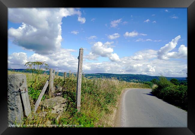 Countryside Public footpath sign. Framed Print by john hill