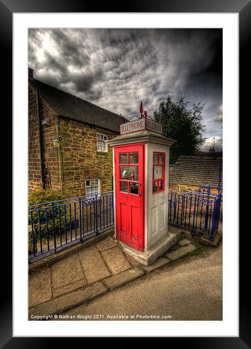 Country phone box Framed Mounted Print by Nathan Wright