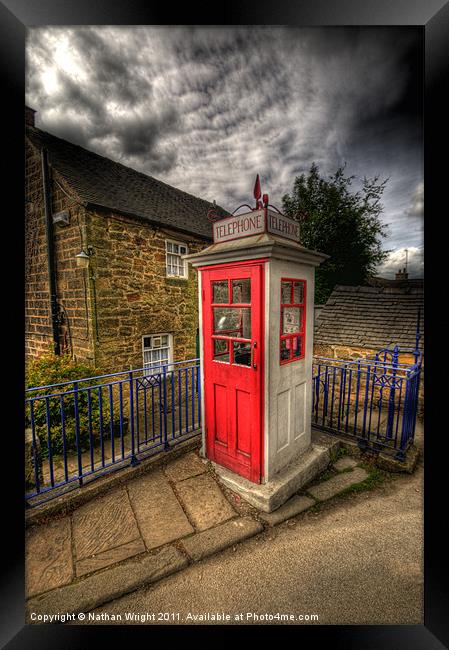 Country phone box Framed Print by Nathan Wright
