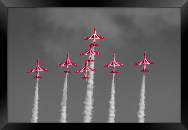 The RAF Red Arrows Framed Print by J Biggadike