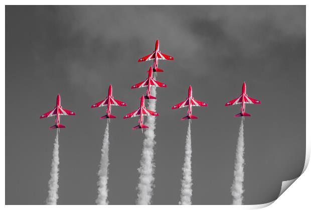 The RAF Red Arrows Print by J Biggadike