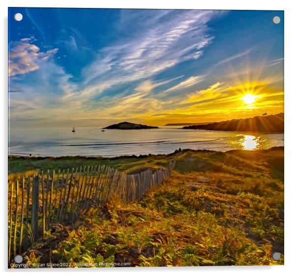 Mesmerizing Sunset Over Devon Coast Acrylic by Ian Stone