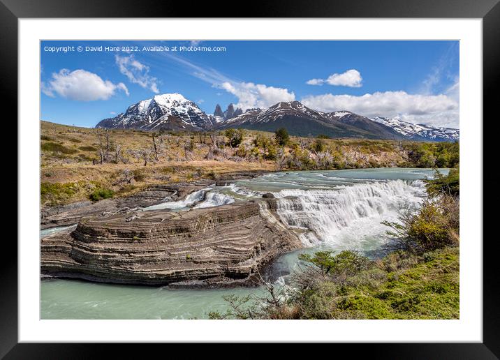 Cascada Paine Framed Mounted Print by David Hare
