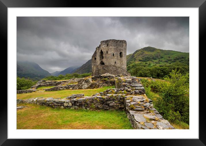 Dolbadarn Castle in Llanberis Framed Mounted Print by Leighton Collins