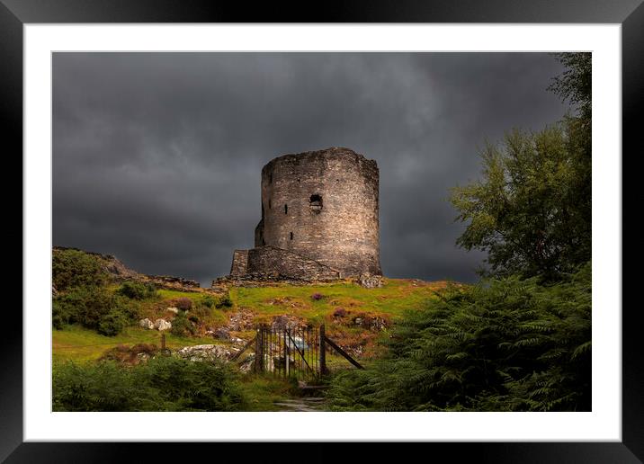 Stormy sky at Dolbadarn Castle Framed Mounted Print by Leighton Collins