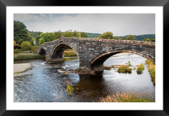 Pont Fawr bridge in Llanrwst Framed Mounted Print by Leighton Collins