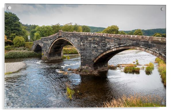 Pont Fawr bridge in Llanrwst Acrylic by Leighton Collins