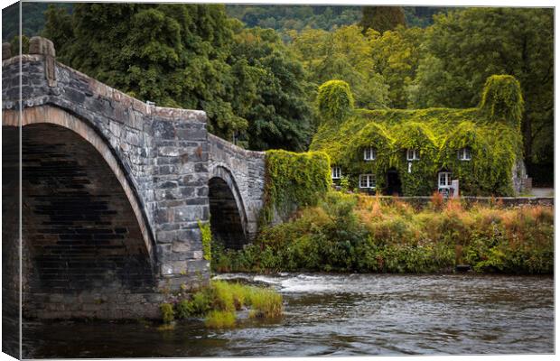 Tu Hwnt i'r Bont Tea Rooms Canvas Print by Leighton Collins