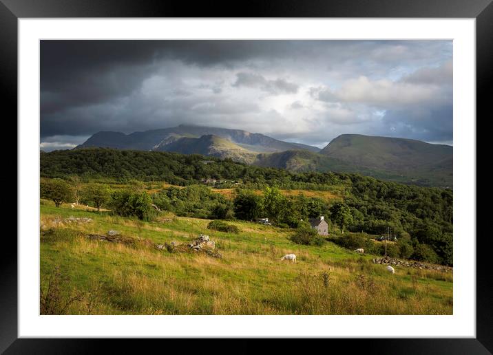 Snowdonia in North Wales Framed Mounted Print by Leighton Collins