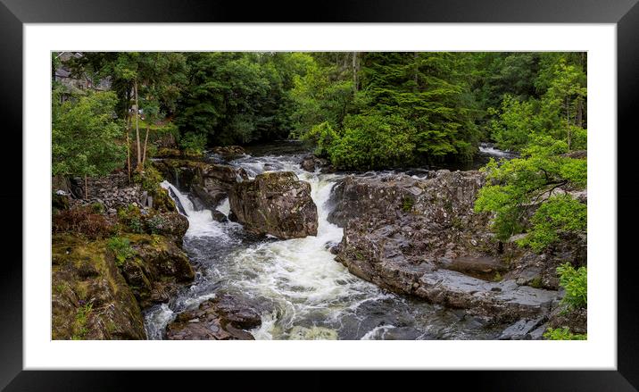 The Avon LLugwy at Betws-y-Coed Framed Mounted Print by Leighton Collins