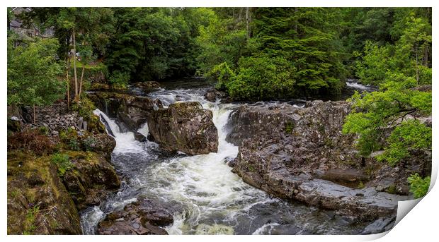 The Avon LLugwy at Betws-y-Coed Print by Leighton Collins