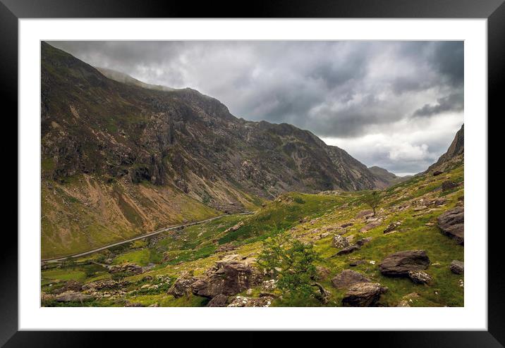 The Llanberis Pass Framed Mounted Print by Leighton Collins