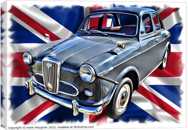 1961 Wolseley (Digital Art) Canvas Print by Kevin Maughan