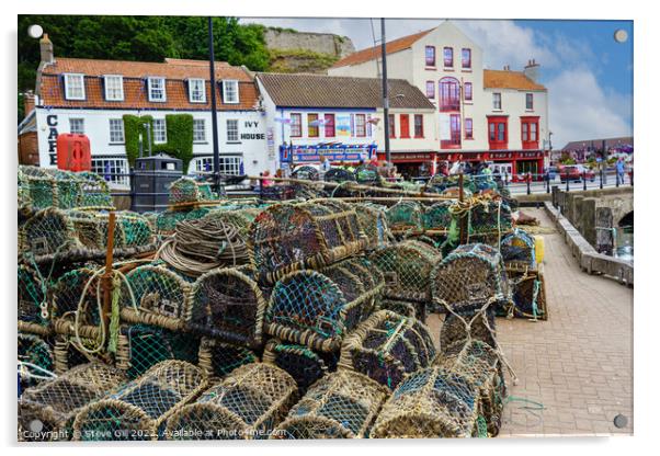 Scarborough Lobster Pots.  Acrylic by Steve Gill