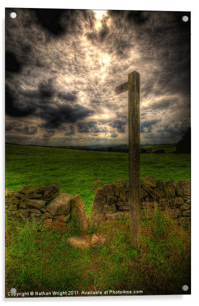 The dales path. Acrylic by Nathan Wright