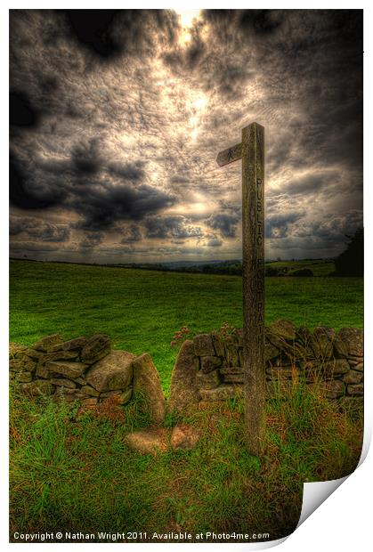 The dales path. Print by Nathan Wright