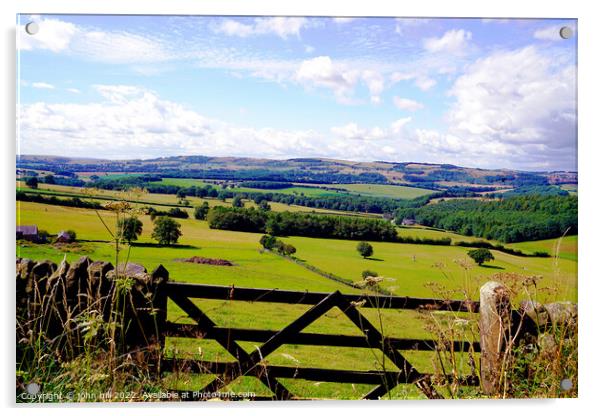 Derbyshire countryside. Acrylic by john hill