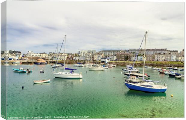 Portrush harbour, County Antrim Northern Ireland Canvas Print by jim Hamilton