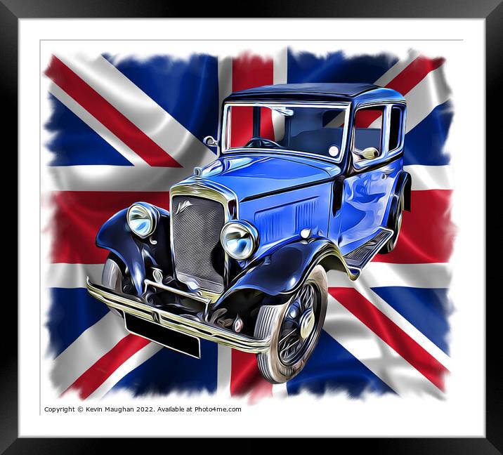 1934 Austin Ten (Digital Art) Framed Mounted Print by Kevin Maughan